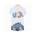 thumbnail image 3 of 4th of July Shirts for Women America Printed Tshirt Patriotic Vintage USA Tee Tops, 3 of 4