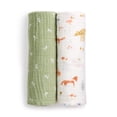 thumbnail image 1 of Aden + Anais  Essentials 2-Pack Swaddles - Cotton Muslin - Sage Woodlands, 1 of 6