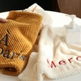 thumbnail image 5 of Visland Ultrathick Hand Towel Letter Embroidery Polyester Strong Water Absorption Hanging Cleaning Cloth Household Supplies, 5 of 8