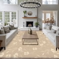 thumbnail image 3 of 8x10 Area Rugs for Living Room, Beige Floral Non Slip Area Rugs for Kitchen Bedroom Entryway, Vintage Spring Botanical Flowers Washable Carpet Runner Rug Floor Mats for Bedroom Home Decor, 3 of 8