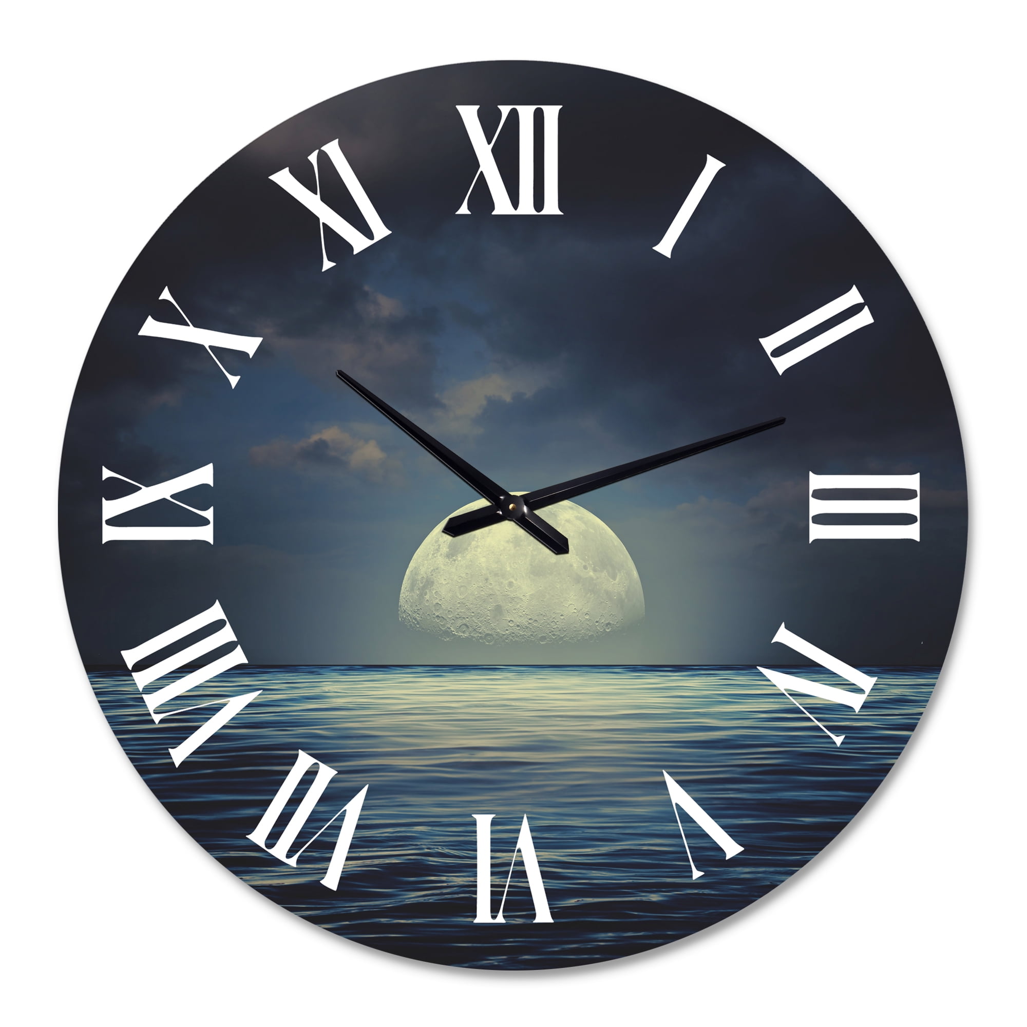 Designart 1 in Quartz Coastal Wall Clock