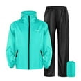 thumbnail image 3 of Men's Rain Suit 2 Pcs Waterproof Rain Gear Lightweight Rain Jacket Pants (Sky Blue XXXXL), 3 of 6