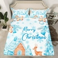 thumbnail image 2 of Castle Fairy Christmas Tree 4pcs Bed Sheets,Kawaii Deer King Sheets,Festival Xmas Super Cozy Sheet Set,Super Cozy Snowflakes Room Decor, 2 of 7