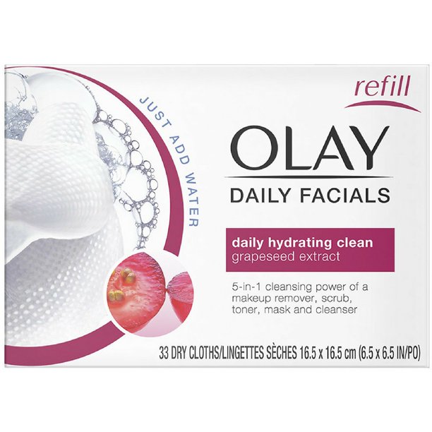 OLAY Daily Facial Hydrating Cleansing Cloths with Grapeseed Extract