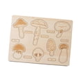 thumbnail image 1 of Rompecabezas de madera sobre el ciclo del crecimiento: material didáctico científico y puzles de desenredado. Champiñón, 1 of 9