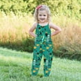 thumbnail image 3 of GERsome Toddler Girls Jumpsuit Romper Sleeveless Cute Long Pants Casual Multicolor Overalls with Side Pockets 1-6 Years（Size 3-4 Years/01#Green), 3 of 6