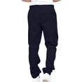 thumbnail image 5 of Autumn And Winter Mens Solid Color Work Pants Drawstring Leg Mouth Sticky Tape Pocket Casual Pants, 5 of 5
