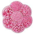 thumbnail image 2 of 2800 Pieces 1 Box 7 Sizes Round Half Flat Back Beads Pink Gem Bead, 2 of 5