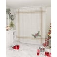 thumbnail image 5 of Christmas Shower Curtain Pine Cones Branch Christmas Shower Curtains for Bathroom Decor Brown Stripes Vintage for Christmas Decoration Bath Curtains Sets with Hooks Waterproof Standard Size 72" x 72", 5 of 6