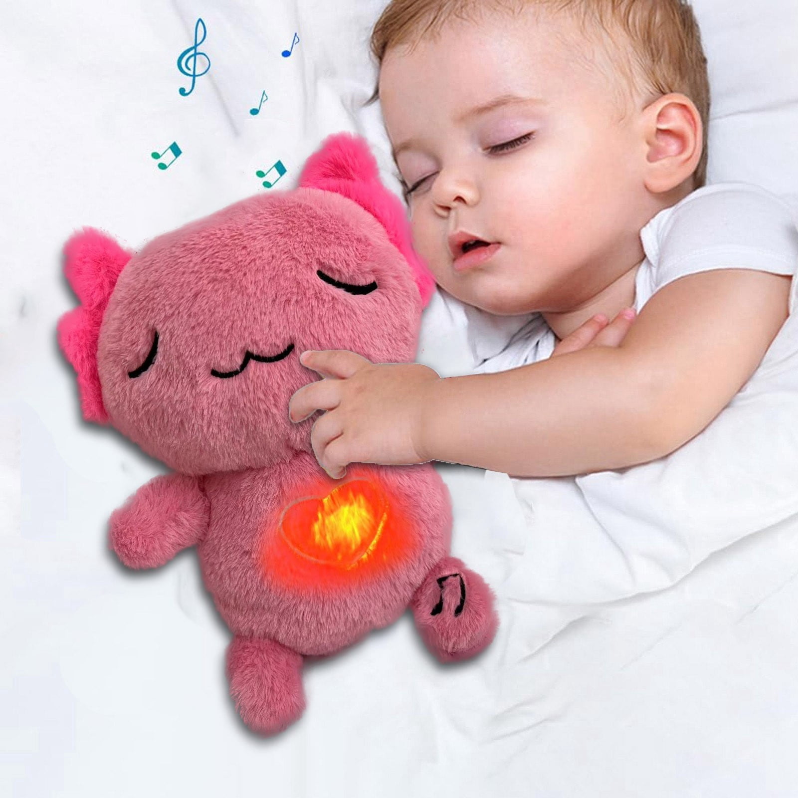 Breathing Light Soothing Sleep Moon Toy with Gentle Music and Breathing Action to Calm Babies and Enhance Sleep Quality