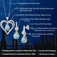 thumbnail image 2 of Gem Stone King 925 Sterling Silver and 10K Yellow Gold Sky Blue Topaz White Moissanite and White Lab Grown Diamond Pendant Necklace Earrings Set for Women (4.67 Cttw, with 18 inch Chain), 2 of 4