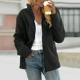 thumbnail image 2 of WEIYLL Womens Fleece Jacket Charging Pocket Plush Insulation Cardigan Black Going Out Fall Tops Size M, 2 of 9