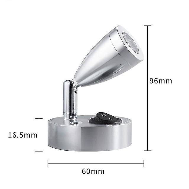 Dc 12v 1wspot Luz de lectura Rv Caravan Camp Boat Lámpara de noche de pared Boat Home Trailer Interiorbedside Spotlight Manguera universal Spotlight Surface