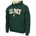 thumbnail image 2 of Men's Colosseum Green Cal Poly Mustangs Arch and Logo Pullover Hoodie, 2 of 3