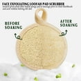 thumbnail image 2 of Face Exfoliating Loofah Pad Scrubber, Manual Facial Cleansing and Makeup Remover Brush 4 Pieces, Natural Loofa Sponge Pads Massage Pores and Clean Blackheads Without Hurting The Skin, 2 of 3