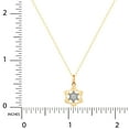 thumbnail image 4 of Disney Frozen Women's 14kt Yellow Gold Snowflake 18" Pendant Necklace, 4 of 5