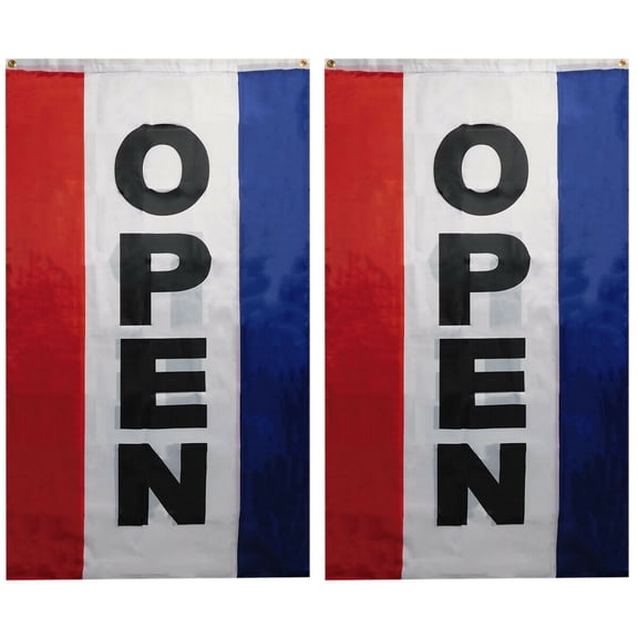 Open RWB Vertical 3x5 3'x5' Premium Double Sided Polyester Flag Banner R6309