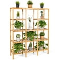 thumbnail image 1 of Patiojoy Display Shelf Multifunctional Bamboo Flower Plant, 1 of 8