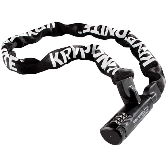 Cadena para bicicleta Kryptonite Keeper 712 Combo, cadena de acero de 1,2 m