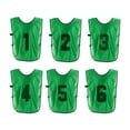 thumbnail image 1 of Uxcell Soccer Training Vest, Team Sports Pinnies Reversible Numbered Jerseys Green 27 in, 1 of 7