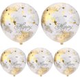 thumbnail image 1 of DPTALR 5Pcs 30 40 50th Happy Birthday Age Confetti Filled Balloons Wedding Party Decor, 1 of 4