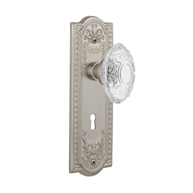 Nostalgic Warehouse 754029 Meadows Plate, Backset Size: 2.75", Satin Nickel