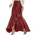 thumbnail image 3 of Horkkom Boho Skirts for Women High Waist Pleated Maxi Skirts Summer Causal Loose Long Skirts S, 3 of 7
