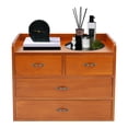 thumbnail image 6 of 13.4*7.09*11 Retro Brown Desktop Organizer with Drawers Office Organization and Storage Box, 6 of 19