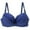 Dark Blue, variant on Utoimkio Wireless Push Up Bras for Women Lace Unlined Underwire Bra Floral Print Bras Everyday Underwear