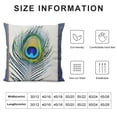 thumbnail image 5 of BANET Modern Minimalist Feather Print Pillowcase Suitable for Living Room Decoration Square Sofa Cushion Cover, Bedroom Bed Pillow Cover. White, 5 of 5