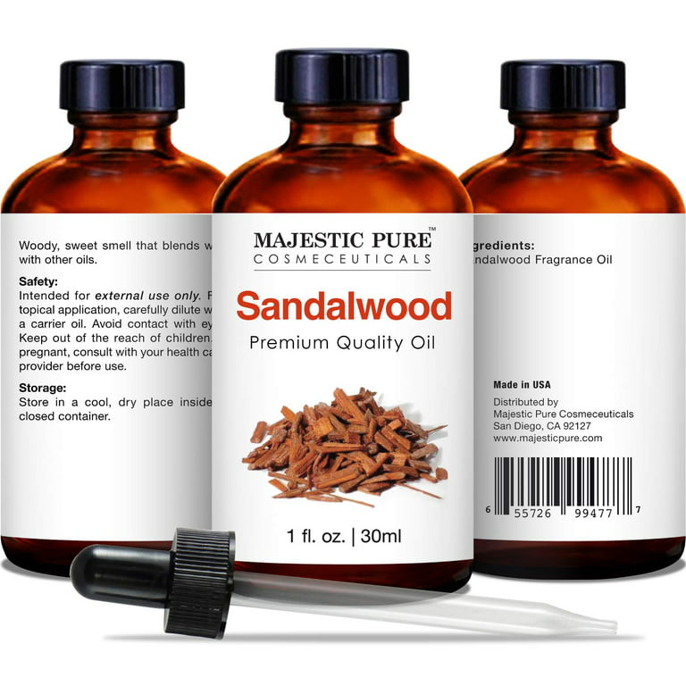 Majestic Pure Sandalwood Oil - Premium Quality Fragrance Oil - 1 fl oz