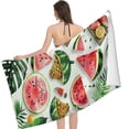thumbnail image 2 of Tropical Leaves Flowers Printed Microfiber Sand Free Pool Towel Lightweight Oversized Quick Dry Absorbent Compact Travel Must Have for The Swimming, Yoga, Camping, Summer Cruise, 2 of 8