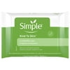 Simple Kind to Skin Facial Cleansing Wipes Cleanser & Makeup Remover Cleansing Removes Waterproof Mascara 7 Wipes