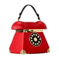 thumbnail image 3 of EHJRE Dial Telephone Crossbody Bag Shoulder Bag Phone Bag Retro Trendy Purse Red, 3 of 9