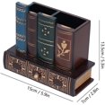 thumbnail image 4 of Portalápices de escritorio ZHCH Retro con cajón 2 compartimentos suministros de oficina, 4 of 5