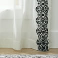 thumbnail image 2 of Better Homes & Gardens Embroidered Border Light Filtering Indoor Curtain Single Panel, Pole Top, Back Tab, Vanilla Dream, Rich Black, Polyester, Recycled Poly, 50"W x 84"L, Adult, 2 of 6