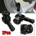thumbnail image 2 of 2pcs Black Motorcycle CNC 90 Degree Angle Wheel Tire NCY Leak-proof TWPO Valve, 2 of 9