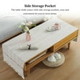thumbnail image 3 of stanreset 1/2/3/5 Cotton Linen Tablecloth with Side Storage Pocket Rectangular TV Cabinet Mat Tea Desktop Fringe Waterproof Table Cloth for 70*180cm,Beige coffee 1 Pc, 3 of 6