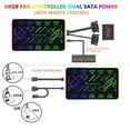 thumbnail image 5 of Samovi ARGB Fan Hub, 10-Port 4 Pin Fan Controller PC, 5V-3Pin LED Hub, Magnetic Mount, SATA Power Input, RF Remote & Chassis Key Control, Support 10 PWM Case Fans Splitter & ARGB Lighting Devices, 5 of 7