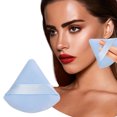 thumbnail image 2 of Triangle Powder Puff Set Makeup Wedges Pack of Sponges Makeup Soft Velour Makeup Puffs Makeup Pad Holder Glass Heart Sponge for Seamless Application Ideal Makeup Foundation Sponge round, 2 of 7