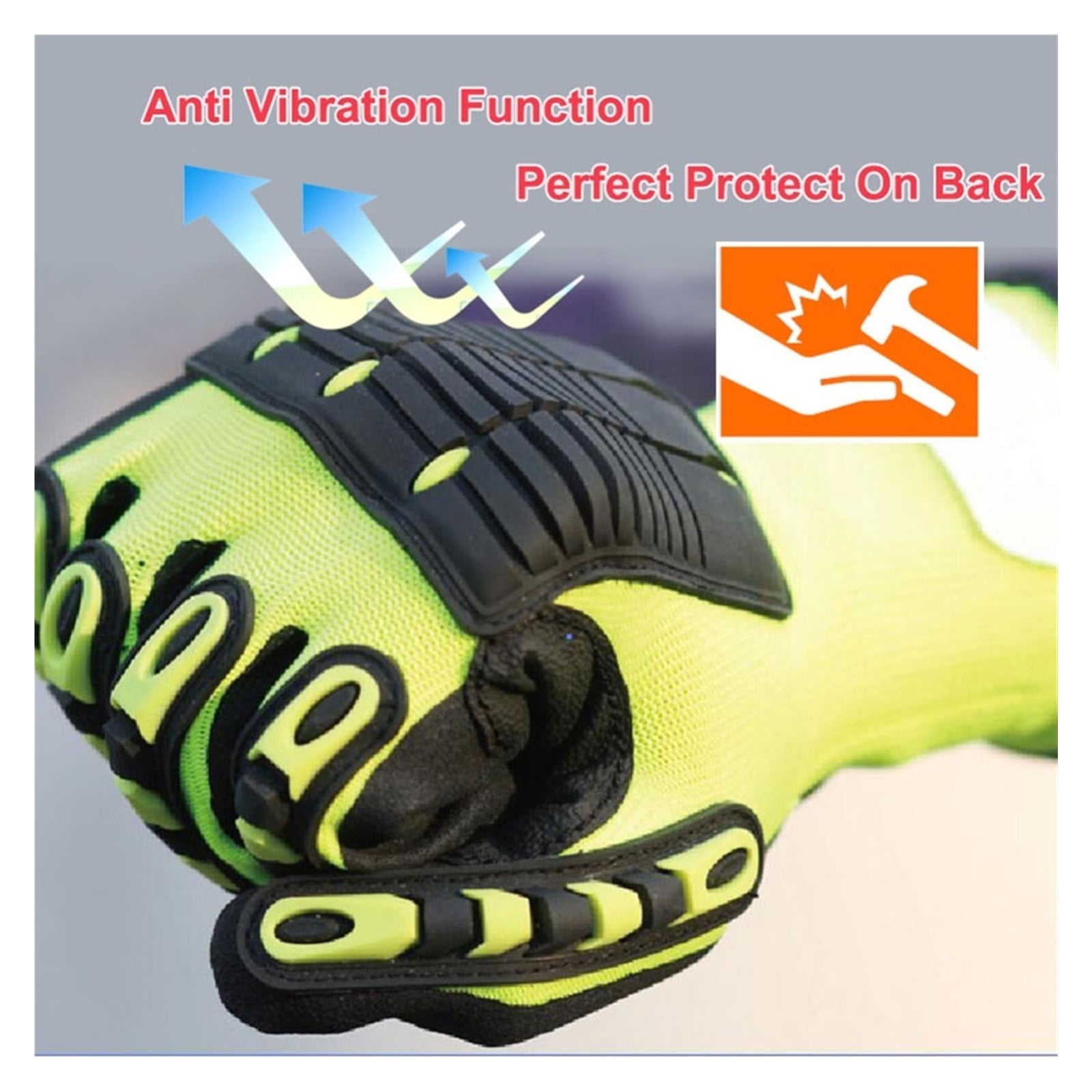 Cut Level A6 Cut Resistant Safety Garden Work Glove Anti Vibration Mechanic Hand Protection Running Gloves Safety Work Glove ,Superior Abrasion