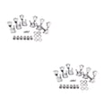 thumbnail image 3 of WORGEOUS 2pcs 3L3R Guitar String Tuning Pegs Tuners Machine Heads A-57 (Chrome), 3 of 8
