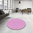 thumbnail image 4 of Ahgly Company Machine Washable Indoor Square Transitional Pastel Purple Pink Area Rugs, 3' Square, 4 of 7