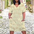 thumbnail image 2 of Pale Floral Seamless Beige Pattern Summer Dresses for Women Beach Boho, 2 of 5