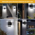 thumbnail image 4 of Lampara Exterior Pared, L&aacute;mparas de Pared Exterior IP65 Impermeable Lamparas para Exterior de Casas Pared Incluye 2 Bombillas E27, Luz LED Blanca Natural de 6000K para Iluminaci&oacute;, 4 of 8