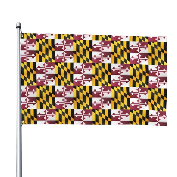 Flag Of Maryland 4x6 Feet Flag Polyester Double Stitched With Grommets For Outdoor Indoor Decor