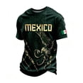 thumbnail image 2 of Mens Mexico Soccer Shirts Football Fans Crewneck Short Sleeve T Shirt Casual Summer Graphic Tee Tops 5XL, 2 of 3