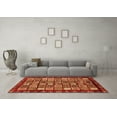 thumbnail image 3 of Ahgly Company Indoor Rectangle Abstract Orange Modern Area Rugs, 8' x 12', 3 of 4