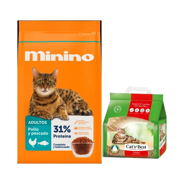 Minino 15kg + cats best 2.1kg
