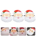 thumbnail image 3 of ColoMX 3pcs Santa Claus máscara cosplay divertido máscara plástico máscara bailando accesorios, 3 of 8